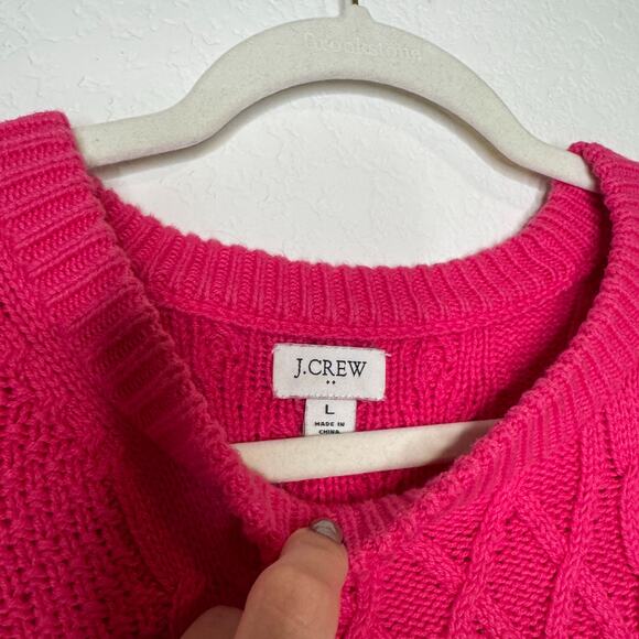 J Crew Pink Cable Knit Sweater - Picture 5 of 10